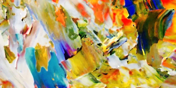 Renkli soyut resim arkaplanı. Modern motif görsel sanat. Yağ renkli yoğun bir karışım. Moda el boyama bezi. Moda poster kağıdı için tuval üzerindeki fırça darbelerini boya