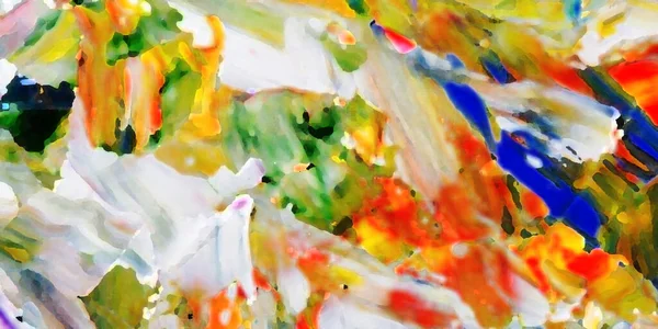 Renkli soyut resim arkaplanı. Modern motif görsel sanat. Yağ renkli yoğun bir karışım. Moda el boyama bezi. Moda poster kağıdı için tuval üzerindeki fırça darbelerini boya