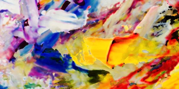 Renkli soyut resim arkaplanı. Modern motif görsel sanat. Yağ renkli yoğun bir karışım. Moda el boyama bezi. Moda poster kağıdı için tuval üzerindeki fırça darbelerini boya