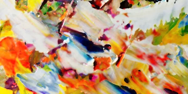 Renkli soyut resim arkaplanı. Modern motif görsel sanat. Yağ renkli yoğun bir karışım. Moda el boyama bezi. Moda poster kağıdı için tuval üzerindeki fırça darbelerini boya