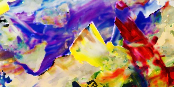 Renkli soyut resim arkaplanı. Modern motif görsel sanat. Yağ renkli yoğun bir karışım. Moda el boyama bezi. Moda poster kağıdı için tuval üzerindeki fırça darbelerini boya