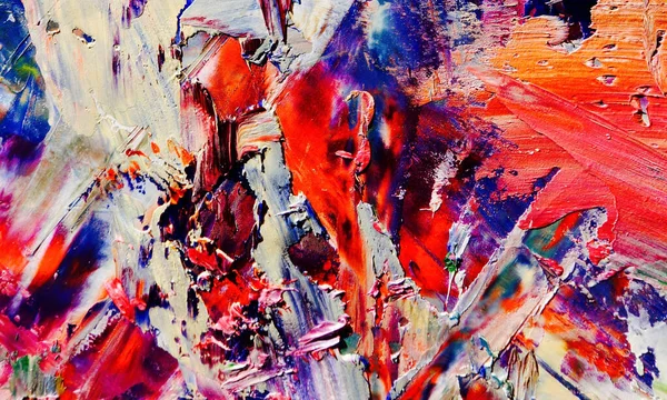 Renkli soyut resim arkaplanı. Modern motif görsel sanat. Yağ renkli yoğun bir karışım. Moda el boyama bezi. Moda poster kağıdı için tuval üzerindeki fırça darbelerini boya