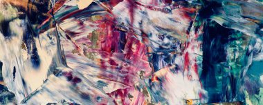 Renkli soyut resim arkaplanı. Modern motif görsel sanat. Yağ renkli yoğun bir karışım. Moda el boyama bezi. Moda poster kağıdı için tuval üzerindeki fırça darbelerini boya