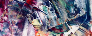 Renkli soyut resim arkaplanı. Modern motif görsel sanat. Yağ renkli yoğun bir karışım. Moda el boyama bezi. Moda poster kağıdı için tuval üzerindeki fırça darbelerini boya