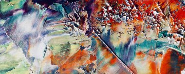 Renkli soyut resim arkaplanı. Modern motif görsel sanat. Yağ renkli yoğun bir karışım. Moda el boyama bezi. Moda poster kağıdı için tuval üzerindeki fırça darbelerini boya