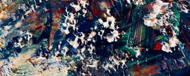 Renkli soyut resim arkaplanı. Modern motif görsel sanat. Yağ renkli yoğun bir karışım. Moda el boyama bezi. Moda poster kağıdı için tuval üzerindeki fırça darbelerini boya