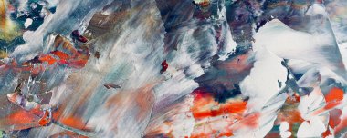 Renkli soyut resim arkaplanı. Modern motif görsel sanat. Yağ renkli yoğun bir karışım. Moda el boyama bezi. Moda poster kağıdı için tuval üzerindeki fırça darbelerini boya