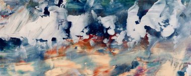 Renkli soyut resim arkaplanı. Modern motif görsel sanat. Yağ renkli yoğun bir karışım. Moda el boyama bezi. Moda poster kağıdı için tuval üzerindeki fırça darbelerini boya