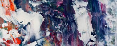 Renkli soyut resim arkaplanı. Modern motif görsel sanat. Yağ renkli yoğun bir karışım. Moda el boyama bezi. Moda poster kağıdı için tuval üzerindeki fırça darbelerini boya