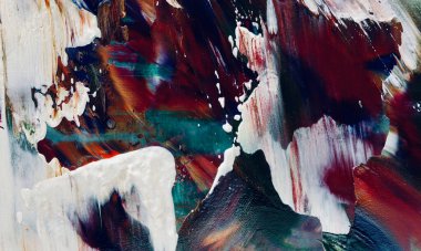 Renkli soyut resim arkaplanı. Modern motif görsel sanat. Yağ renkli yoğun bir karışım. Moda el boyama bezi. Moda poster kağıdı için tuval üzerindeki fırça darbelerini boya