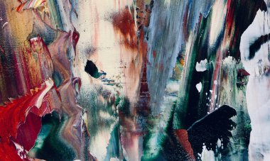 Renkli soyut resim arkaplanı. Modern motif görsel sanat. Yağ renkli yoğun bir karışım. Moda el boyama bezi. Moda poster kağıdı için tuval üzerindeki fırça darbelerini boya