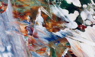 Renkli soyut resim arkaplanı. Modern motif görsel sanat. Yağ renkli yoğun bir karışım. Moda el boyama bezi. Moda poster kağıdı için tuval üzerindeki fırça darbelerini boya