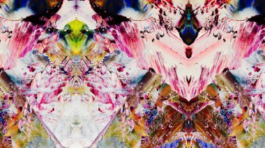 Renkli soyut resim arkaplanı. Modern motif görsel sanat. Yağ renkli yoğun bir karışım. Moda el boyama bezi. Moda poster kağıdı için tuval üzerindeki fırça darbelerini boya