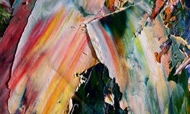 Renkli soyut resim arkaplanı. Modern motif görsel sanat. Yağ renkli yoğun bir karışım. Moda el boyama bezi. Moda poster kağıdı için tuval üzerindeki fırça darbelerini boya