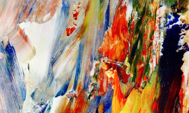 Renkli soyut resim arkaplanı. Modern motif görsel sanat. Yağ renkli yoğun bir karışım. Moda el boyama bezi. Moda poster kağıdı için tuval üzerindeki fırça darbelerini boya