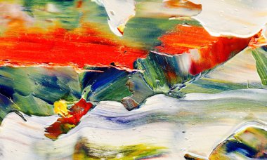 Renkli soyut resim arkaplanı. Modern motif görsel sanat. Yağ renkli yoğun bir karışım. Moda el boyama bezi. Moda poster kağıdı için tuval üzerindeki fırça darbelerini boya