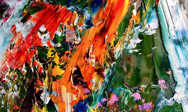 Colorato Sfondo Pittura Astratta Motivo Moderno Arte Visiva Intensivo Mix — Foto Stock