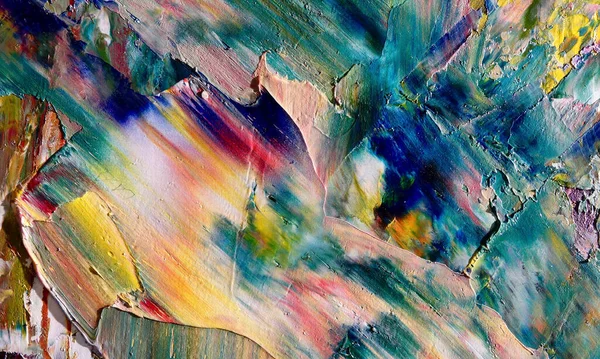 Renkli soyut resim arkaplanı. Modern motif görsel sanat. Yağ renkli yoğun bir karışım. Moda el boyama bezi. Moda poster kağıdı için tuval üzerindeki fırça darbelerini boya