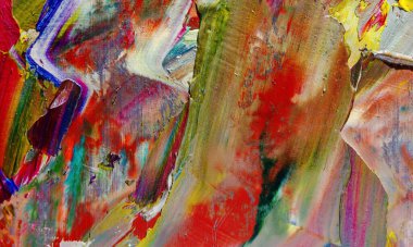Renkli soyut resim arkaplanı. Modern motif görsel sanat. Yağ renkli yoğun bir karışım. Moda el boyama bezi. Moda poster kağıdı için tuval üzerindeki fırça darbelerini boya