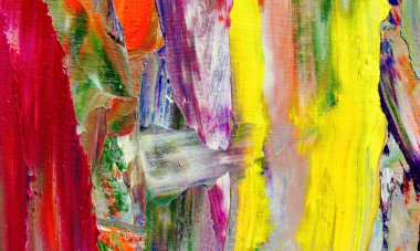 Renkli soyut resim arkaplanı. Modern motif görsel sanat. Yağ renkli yoğun bir karışım. Moda el boyama bezi. Moda poster kağıdı için tuval üzerindeki fırça darbelerini boya