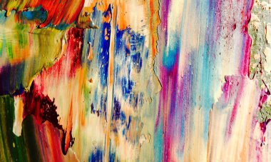 Renkli soyut resim arkaplanı. Modern motif görsel sanat. Yağ renkli yoğun bir karışım. Moda el boyama bezi. Moda poster kağıdı için tuval üzerindeki fırça darbelerini boya