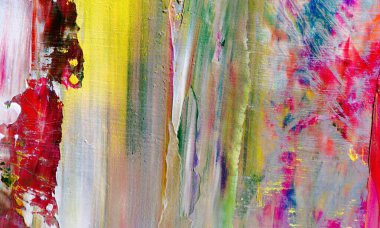 Renkli soyut resim arkaplanı. Modern motif görsel sanat. Yağ renkli yoğun bir karışım. Moda el boyama bezi. Moda poster kağıdı için tuval üzerindeki fırça darbelerini boya