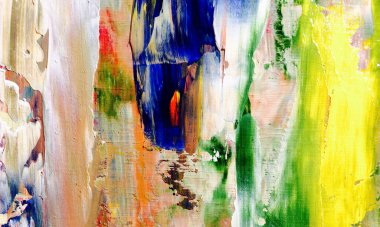 Renkli soyut resim arkaplanı. Modern motif görsel sanat. Yağ renkli yoğun bir karışım. Moda el boyama bezi. Moda poster kağıdı için tuval üzerindeki fırça darbelerini boya