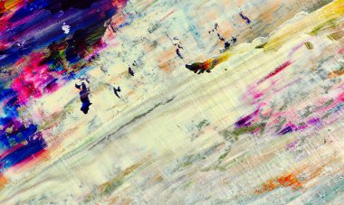 Renkli soyut resim arkaplanı. Modern motif görsel sanat. Yağ renkli yoğun bir karışım. Moda el boyama bezi. Moda poster kağıdı için tuval üzerindeki fırça darbelerini boya