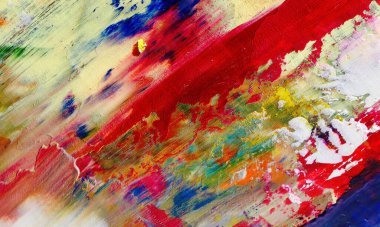 Renkli soyut resim arkaplanı. Modern motif görsel sanat. Yağ renkli yoğun bir karışım. Moda el boyama bezi. Moda poster kağıdı için tuval üzerindeki fırça darbelerini boya