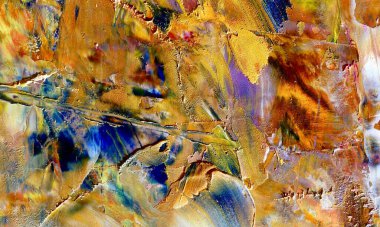 Renkli soyut resim arkaplanı. Modern motif görsel sanat. Yağ renkli yoğun bir karışım. Moda el boyama bezi. Moda poster kağıdı için tuval üzerindeki fırça darbelerini boya