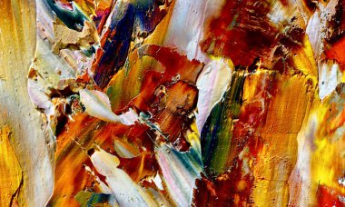 Renkli soyut resim arkaplanı. Modern motif görsel sanat. Yağ renkli yoğun bir karışım. Moda el boyama bezi. Moda poster kağıdı için tuval üzerindeki fırça darbelerini boya