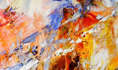 Renkli soyut resim arkaplanı. Modern motif görsel sanat. Yağ renkli yoğun bir karışım. Moda el boyama bezi. Moda poster kağıdı için tuval üzerindeki fırça darbelerini boya
