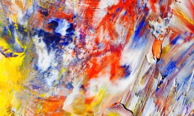 Renkli soyut resim arkaplanı. Modern motif görsel sanat. Yağ renkli yoğun bir karışım. Moda el boyama bezi. Moda poster kağıdı için tuval üzerindeki fırça darbelerini boya