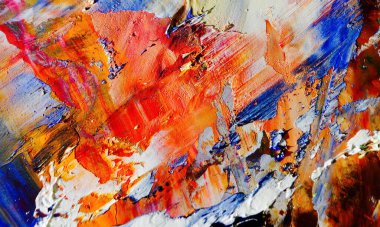 Renkli soyut resim arkaplanı. Modern motif görsel sanat. Yağ renkli yoğun bir karışım. Moda el boyama bezi. Moda poster kağıdı için tuval üzerindeki fırça darbelerini boya