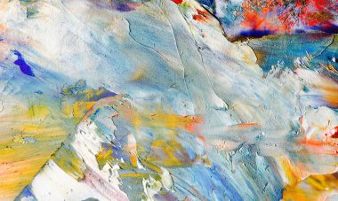 Renkli soyut resim arkaplanı. Modern motif görsel sanat. Yağ renkli yoğun bir karışım. Moda el boyama bezi. Moda poster kağıdı için tuval üzerindeki fırça darbelerini boya