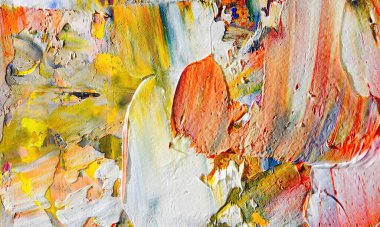 Renkli soyut resim arkaplanı. Modern motif görsel sanat. Yağ renkli yoğun bir karışım. Moda el boyama bezi. Moda poster kağıdı için tuval üzerindeki fırça darbelerini boya