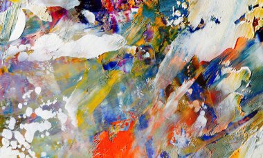 Renkli soyut resim arkaplanı. Modern motif görsel sanat. Yağ renkli yoğun bir karışım. Moda el boyama bezi. Moda poster kağıdı için tuval üzerindeki fırça darbelerini boya