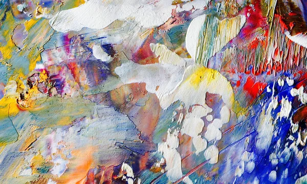 Renkli soyut resim arkaplanı. Modern motif görsel sanat. Yağ renkli yoğun bir karışım. Moda el boyama bezi. Moda poster kağıdı için tuval üzerindeki fırça darbelerini boya