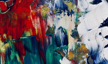 Renkli soyut resim arkaplanı. Modern motif görsel sanat. Yağ renkli yoğun bir karışım. Moda el boyama bezi. Moda poster kağıdı için tuval üzerindeki fırça darbelerini boya