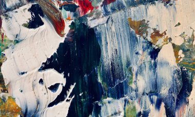 Renkli soyut resim arkaplanı. Modern motif görsel sanat. Yağ renkli yoğun bir karışım. Moda el boyama bezi. Moda poster kağıdı için tuval üzerindeki fırça darbelerini boya