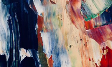 Renkli soyut resim arkaplanı. Modern motif görsel sanat. Yağ renkli yoğun bir karışım. Moda el boyama bezi. Moda poster kağıdı için tuval üzerindeki fırça darbelerini boya