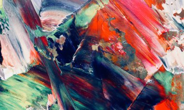 Renkli soyut resim arkaplanı. Modern motif görsel sanat. Yağ renkli yoğun bir karışım. Moda el boyama bezi. Moda poster kağıdı için tuval üzerindeki fırça darbelerini boya