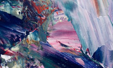 Renkli soyut resim arkaplanı. Modern motif görsel sanat. Yağ renkli yoğun bir karışım. Moda el boyama bezi. Moda poster kağıdı için tuval üzerindeki fırça darbelerini boya