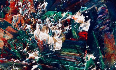 Renkli soyut resim arkaplanı. Modern motif görsel sanat. Yağ renkli yoğun bir karışım. Moda el boyama bezi. Moda poster kağıdı için tuval üzerindeki fırça darbelerini boya