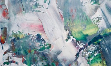 Renkli soyut resim arkaplanı. Modern motif görsel sanat. Yağ renkli yoğun bir karışım. Moda el boyama bezi. Moda poster kağıdı için tuval üzerindeki fırça darbelerini boya