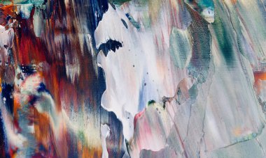 Renkli soyut resim arkaplanı. Modern motif görsel sanat. Yağ renkli yoğun bir karışım. Moda el boyama bezi. Moda poster kağıdı için tuval üzerindeki fırça darbelerini boya