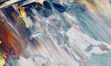 Renkli soyut resim arkaplanı. Modern motif görsel sanat. Yağ renkli yoğun bir karışım. Moda el boyama bezi. Moda poster kağıdı için tuval üzerindeki fırça darbelerini boya