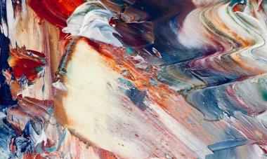 Renkli soyut resim arkaplanı. Modern motif görsel sanat. Yağ renkli yoğun bir karışım. Moda el boyama bezi. Moda poster kağıdı için tuval üzerindeki fırça darbelerini boya