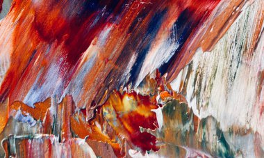 Renkli soyut resim arkaplanı. Modern motif görsel sanat. Yağ renkli yoğun bir karışım. Moda el boyama bezi. Moda poster kağıdı için tuval üzerindeki fırça darbelerini boya