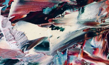 Renkli soyut resim arkaplanı. Modern motif görsel sanat. Yağ renkli yoğun bir karışım. Moda el boyama bezi. Moda poster kağıdı için tuval üzerindeki fırça darbelerini boya
